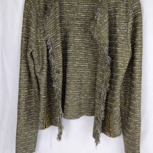  INC International Concepts Women's Medium Metallic Long Sleeve Cardigan NWOT